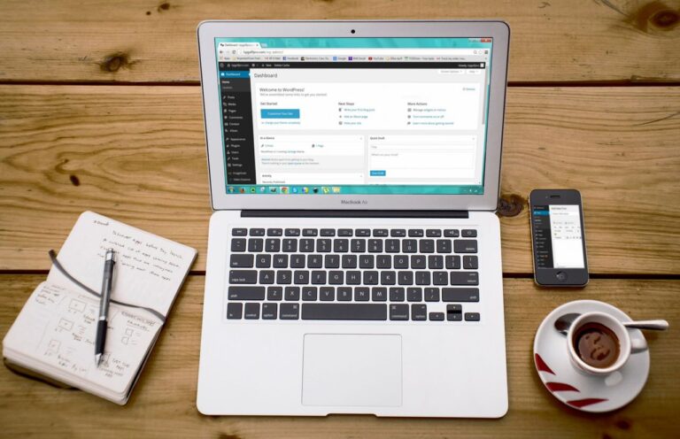 Wordpress website being built